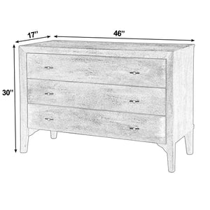 Butler Specialty Company Coastal 3-drawer Dresser In Gray - 46" Mango Wood Storage Solution Gray Mango Wood 5901496-butler
