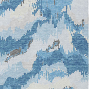 Homeroots 3' Stylish Beige Brown And Ivory Abstract Washable Area Rug For Indoor And Outdoor Spaces 10' X 14' Polyester 590159