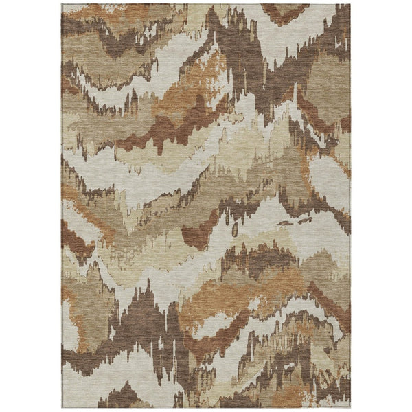HomeRoots 9' Durable Abstract Area Rug for Indoor and Outdoor Use - Stylish, Washable, and Easy Care Design 9' X 12' 590164