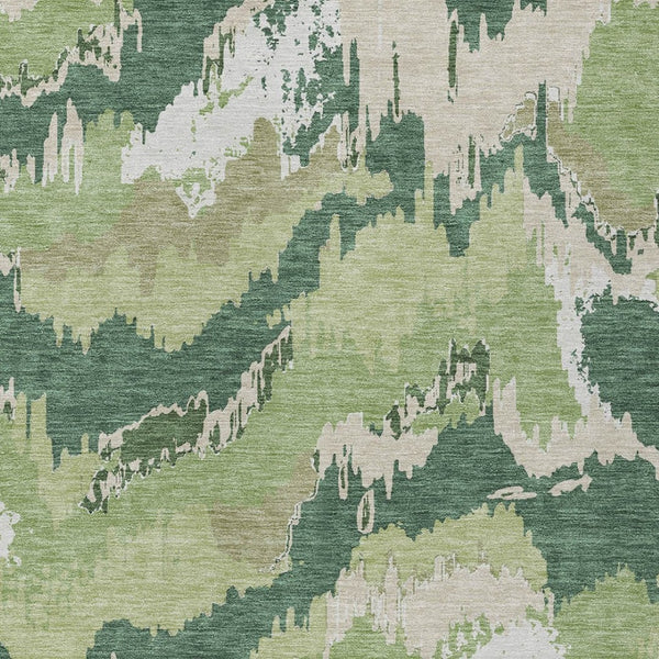 Homeroots 3' Stylish Beige Brown And Ivory Abstract Washable Area Rug For Indoor And Outdoor Spaces 8' X 10' Polyester 590175