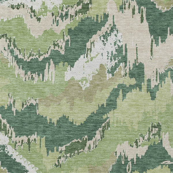 Homeroots 3' Stylish Beige Brown And Ivory Abstract Washable Area Rug For Indoor And Outdoor Spaces 9' X 12' Polyester 590176