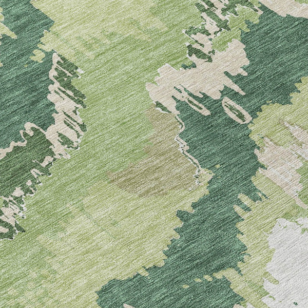 Homeroots 3' Stylish Beige Brown And Ivory Abstract Washable Area Rug For Indoor And Outdoor Spaces 9' X 12' Polyester 590176