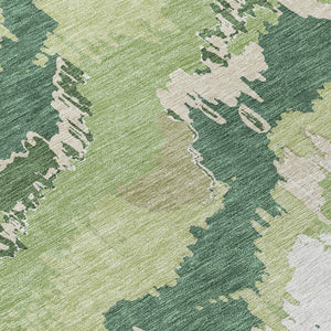 Homeroots 3' Stylish Beige Brown And Ivory Abstract Washable Area Rug For Indoor And Outdoor Spaces 10' X 14' Polyester 590177