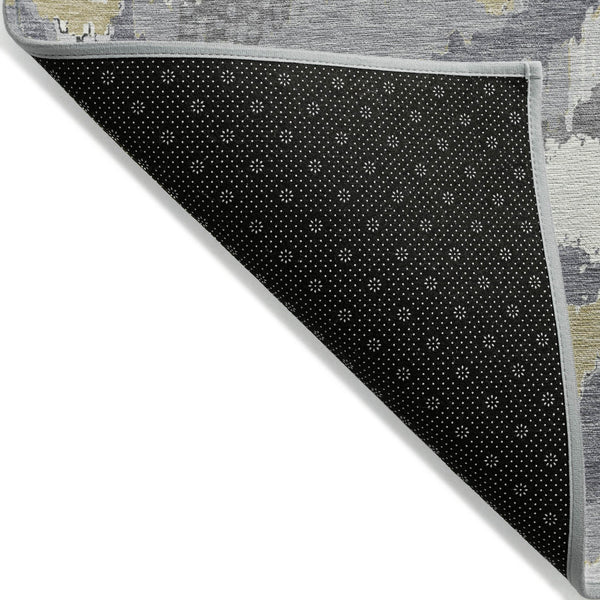 Homeroots 3' Stylish Beige Brown And Ivory Abstract Washable Area Rug For Indoor And Outdoor Spaces 8' Round Polyester 590180