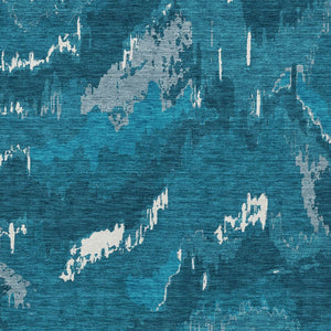 Homeroots 3' Stylish Beige Brown And Ivory Abstract Washable Area Rug For Indoor And Outdoor Spaces 8' X 10' Polyester 590193