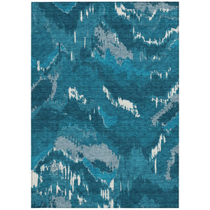 Homeroots 3' Stylish Beige Brown And Ivory Abstract Washable Area Rug For Indoor And Outdoor Spaces 8' X 10' Polyester 590193