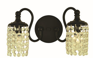 Framburg 2-light Elegant Eliana Wall Sconce With Crystal Diffuser - Handcrafted Lighting For Your Home Matte Black Metal 5902 Mblack