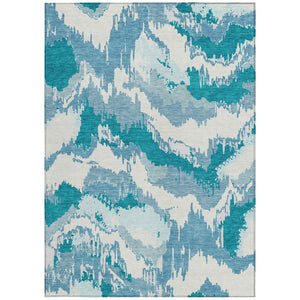 Homeroots 3' Stylish Beige Brown And Ivory Abstract Washable Area Rug For Indoor And Outdoor Spaces 3' X 5' Polyester 590208