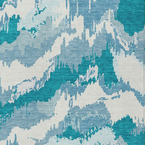 Homeroots 3' Stylish Beige Brown And Ivory Abstract Washable Area Rug For Indoor And Outdoor Spaces 9' X 12' Polyester 590212