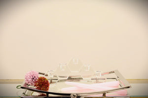 Homeroots 5" Clear Crystal Geometric Tabletop Candelabra - Stylish Centerpiece For Modern Home Decor & Events   590231