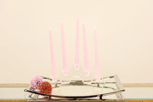 Homeroots 5" Clear Crystal Geometric Tabletop Candelabra - Stylish Centerpiece For Modern Home Decor & Events   590231