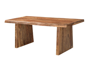 HomeRoots Six Piece Solid Wood Dining Set with Extendable Table & Comfortable Ladder-Back Chairs for Families 590263