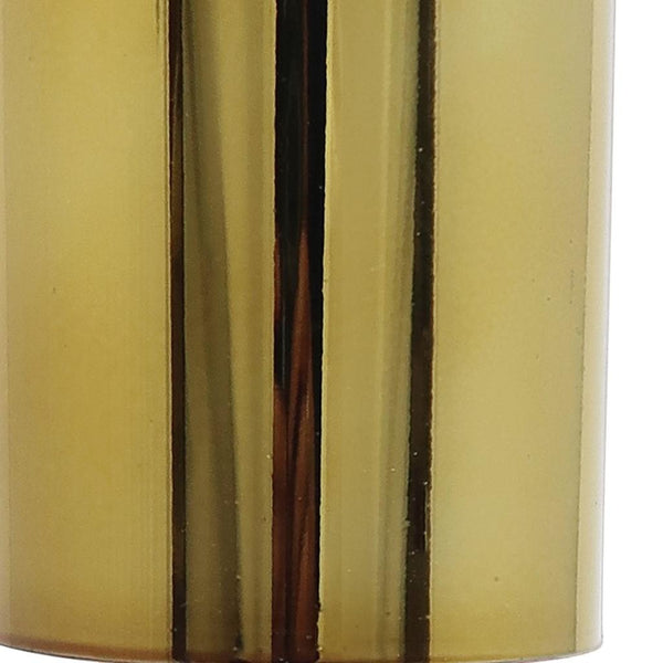 Homeroots Set Of Two Amber Gold & Pink Crystal Taper Candlesticks - Elegant Home Decor Accent Pieces   590268