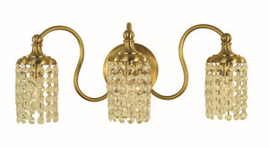 Framburg 3-light Elegant Eliana Sconce With Organic Arms And Crystal Diffusers - Handmade In The Usa Brushed Brass Metal 5903 Br