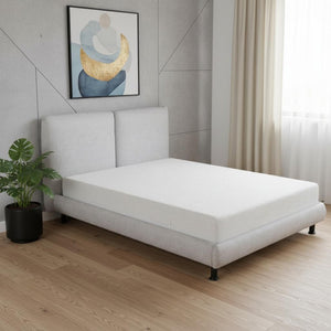 HomeRoots Light Gray Tufted Upholstered Queen Bed Frame - Elegant Design, Comfort, and Style for Modern Bedrooms 590317
