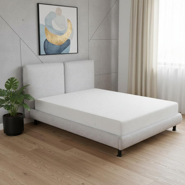 HomeRoots Light Gray Tufted Upholstered Queen Bed Frame - Elegant Design, Comfort, and Style for Modern Bedrooms 590317