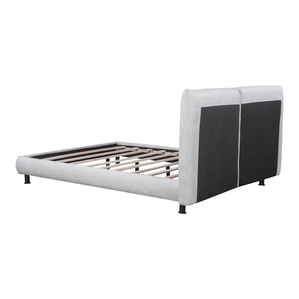 HomeRoots Light Gray Tufted Upholstered Queen Bed Frame - Elegant Design, Comfort, and Style for Modern Bedrooms 590317