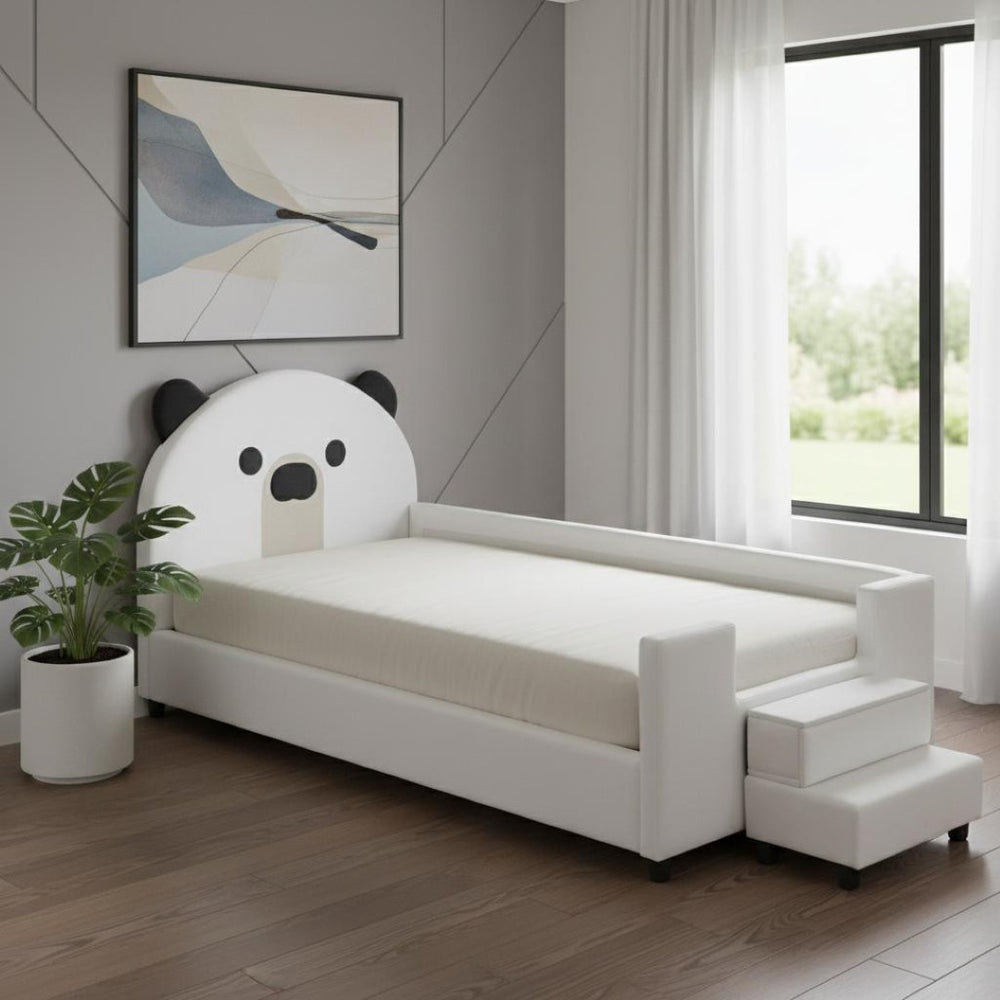 HomeRoots White Tufted Day Bed - Elegant Upholstered Twin Bed for Stylish Living Rooms, Guest Rooms & Offices 590321