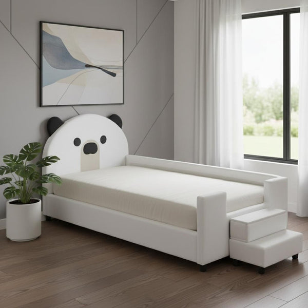 HomeRoots White Tufted Day Bed - Elegant Upholstered Twin Bed for Stylish Living Rooms, Guest Rooms & Offices 590321