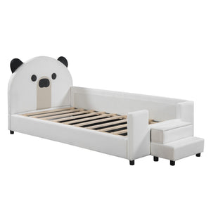 HomeRoots White Tufted Day Bed - Elegant Upholstered Twin Bed for Stylish Living Rooms, Guest Rooms & Offices 590321
