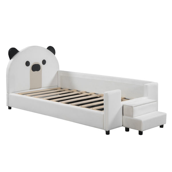 HomeRoots White Tufted Day Bed - Elegant Upholstered Twin Bed for Stylish Living Rooms, Guest Rooms & Offices 590321