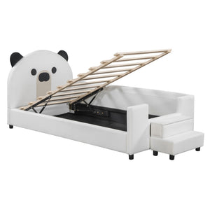 HomeRoots White Tufted Day Bed - Elegant Upholstered Twin Bed for Stylish Living Rooms, Guest Rooms & Offices 590321