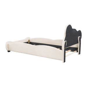 HomeRoots Pink Tufted Upholstered Twin Bed Frame - Elegant Comfort for Cozy Bedrooms & Stylish Guest Spaces 590329
