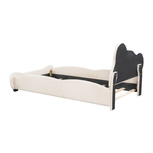 HomeRoots Pink Tufted Upholstered Twin Bed Frame - Elegant Comfort for Cozy Bedrooms & Stylish Guest Spaces 590329