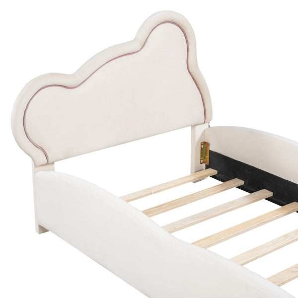 HomeRoots Pink Tufted Upholstered Twin Bed Frame - Elegant Comfort for Cozy Bedrooms & Stylish Guest Spaces 590329