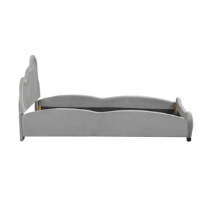 HomeRoots Dark Gray Tufted Upholstered Twin Bed Frame - Elegant Design, Cozy Comfort & Sturdy Support Included 590330