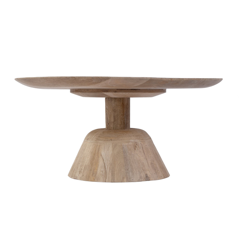 Butler Specialty Company 30" Round Mango Wood Pedestal Coffee Table – Rustic Charm & Modern Design Natural Mango Wood 5903312-butler
