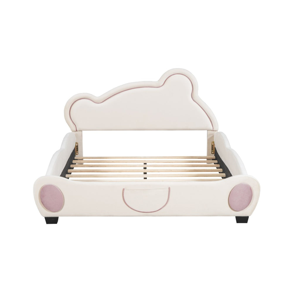 HomeRoots Pink Tufted Upholstered Full Bed Frame – Elegant Contemporary Glam Design for Stylish Comfort & Support 590331