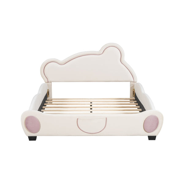 HomeRoots Pink Tufted Upholstered Full Bed Frame – Elegant Contemporary Glam Design for Stylish Comfort & Support 590331