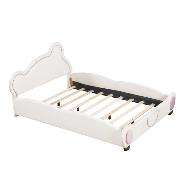 HomeRoots Pink Tufted Upholstered Full Bed Frame – Elegant Contemporary Glam Design for Stylish Comfort & Support 590331