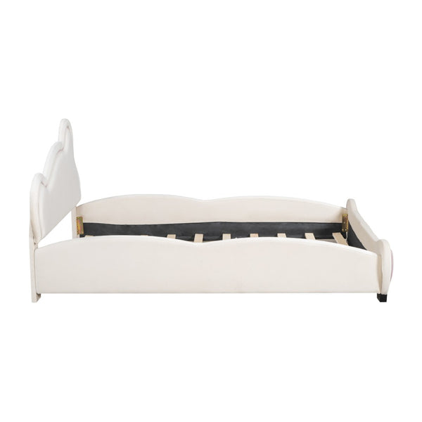 HomeRoots Pink Tufted Upholstered Full Bed Frame – Elegant Contemporary Glam Design for Stylish Comfort & Support 590331