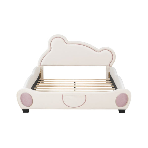HomeRoots Pink Tufted Upholstered Full Bed Frame – Elegant Contemporary Glam Design for Stylish Comfort & Support 590331