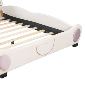 HomeRoots Pink Tufted Upholstered Full Bed Frame – Elegant Contemporary Glam Design for Stylish Comfort & Support 590331