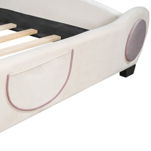 HomeRoots Pink Tufted Upholstered Full Bed Frame – Elegant Contemporary Glam Design for Stylish Comfort & Support 590331