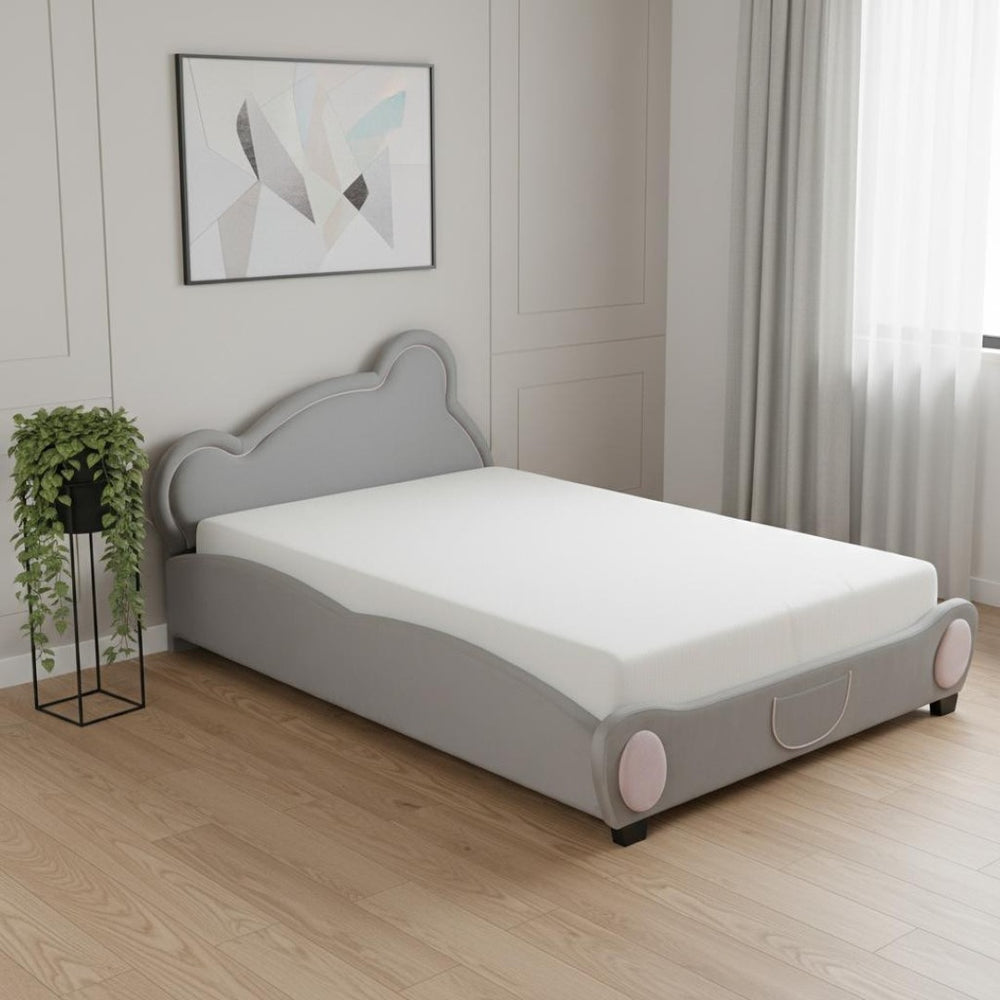 HomeRoots Dark Gray Tufted Upholstered Full Bed Frame - Elegant Design, Cozy Comfort, Perfect for Any Décor 590332