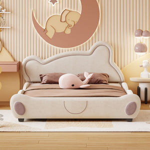HomeRoots Pink Tufted Upholstered Queen Bed Frame – Elegant Design with Cozy Comfort for a Serene Bedroom Retreat 590333