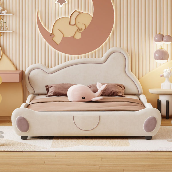 HomeRoots Pink Tufted Upholstered Queen Bed Frame – Elegant Design with Cozy Comfort for a Serene Bedroom Retreat 590333