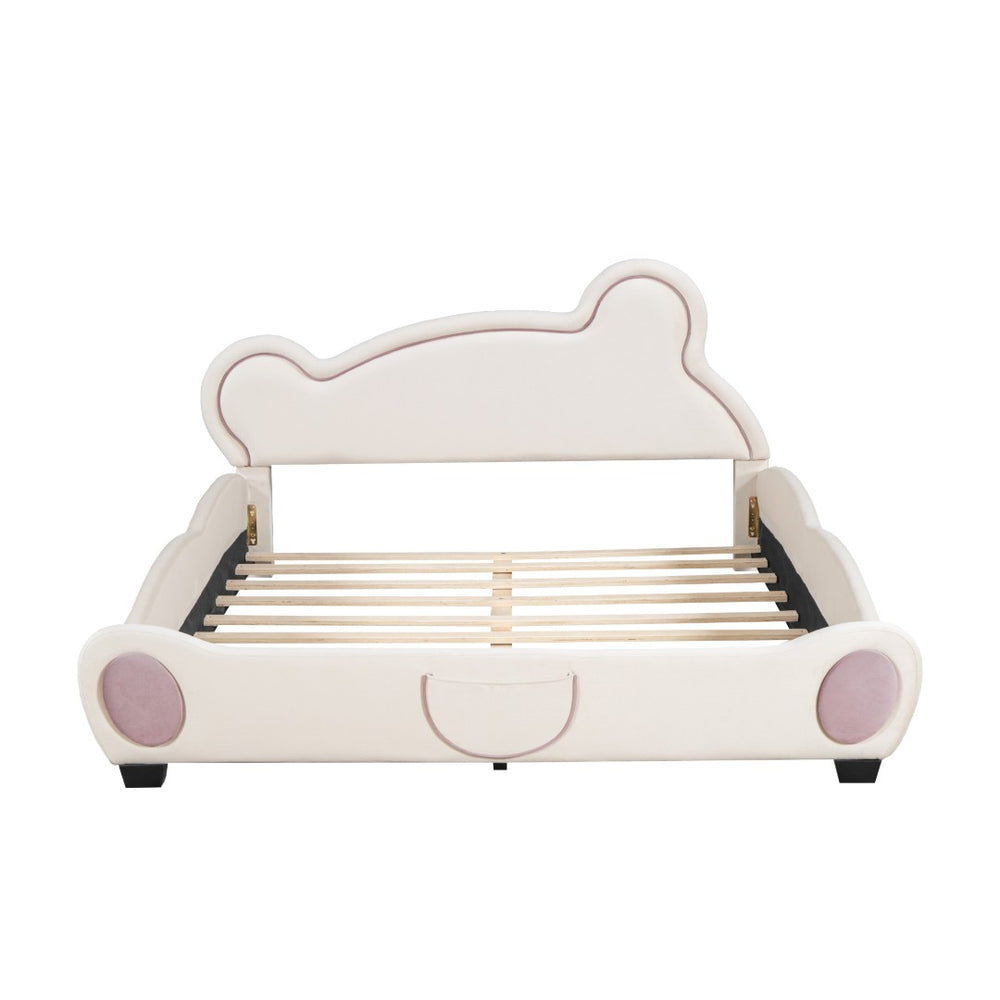 HomeRoots Pink Tufted Upholstered Queen Bed Frame – Elegant Design with Cozy Comfort for a Serene Bedroom Retreat 590333