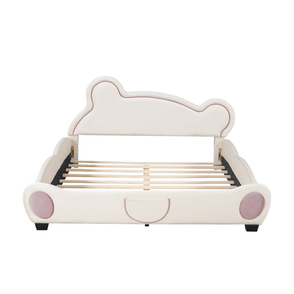 HomeRoots Pink Tufted Upholstered Queen Bed Frame – Elegant Design with Cozy Comfort for a Serene Bedroom Retreat 590333