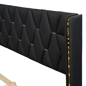 HomeRoots Black Tufted Upholstered Twin Bed Frame - Chic Modern Design for Cozy Comfort in Small Spaces 590339