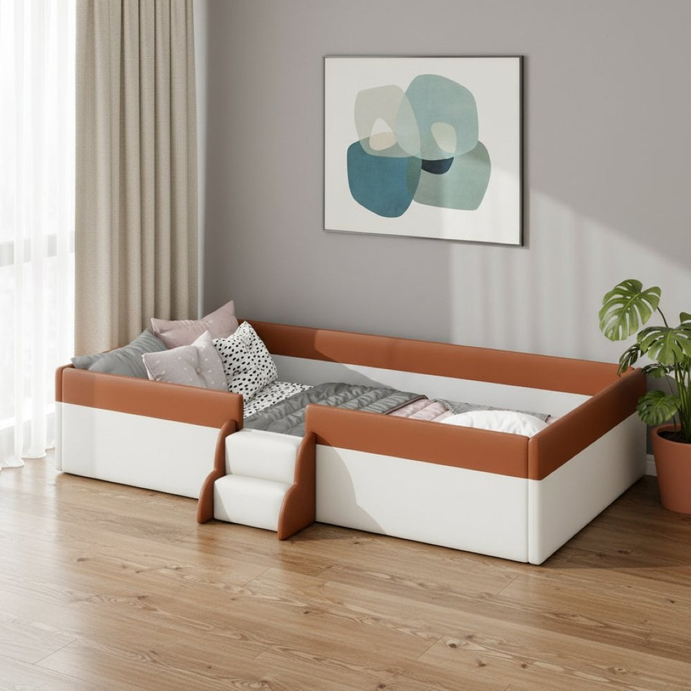 HomeRoots Brown Tufted Upholstered Full Daybed – Stylish, Versatile Seating & Sleeping Solution for Any Space 590348