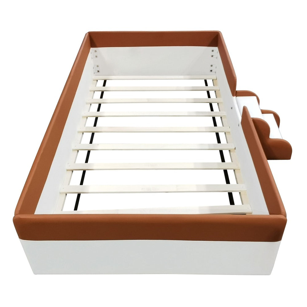 HomeRoots Brown Tufted Upholstered Full Daybed – Stylish, Versatile Seating & Sleeping Solution for Any Space 590348