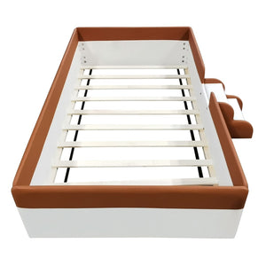 HomeRoots Brown Tufted Upholstered Full Daybed – Stylish, Versatile Seating & Sleeping Solution for Any Space 590348