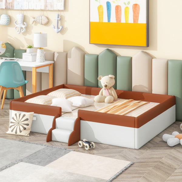 HomeRoots Brown Tufted Upholstered Queen Day Bed - Versatile Comfort for Seating and Sleeping in Style 590349