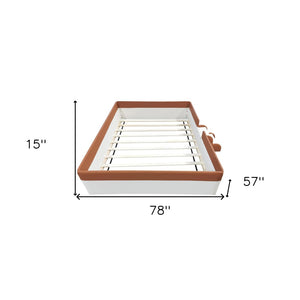 HomeRoots Brown Tufted Upholstered Queen Day Bed - Versatile Comfort for Seating and Sleeping in Style 590349