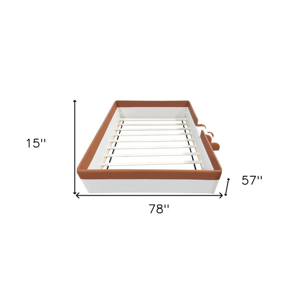 HomeRoots Brown Tufted Upholstered Queen Day Bed - Versatile Comfort for Seating and Sleeping in Style 590349